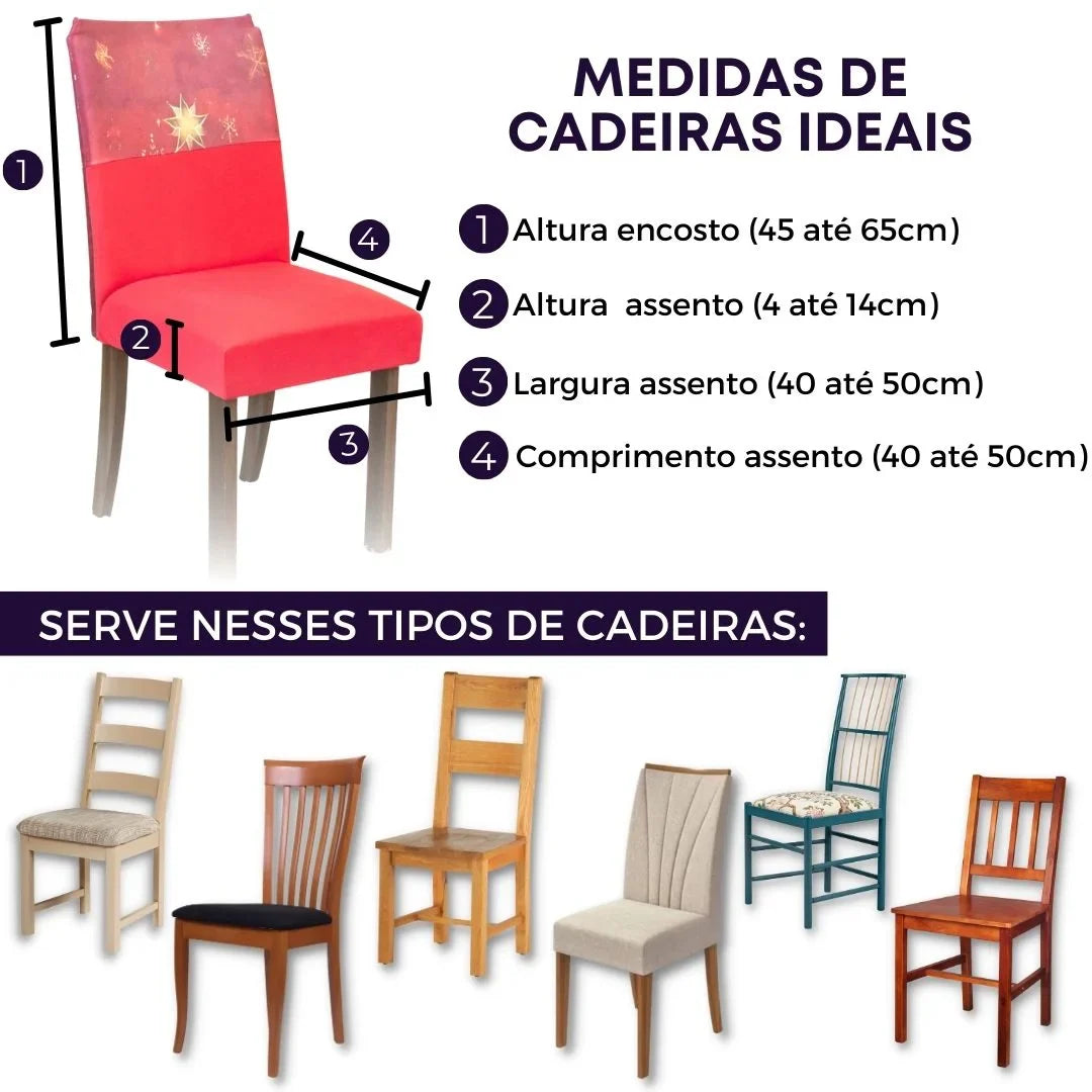 Capa de Cadeira de Natal - Árvore Natalina