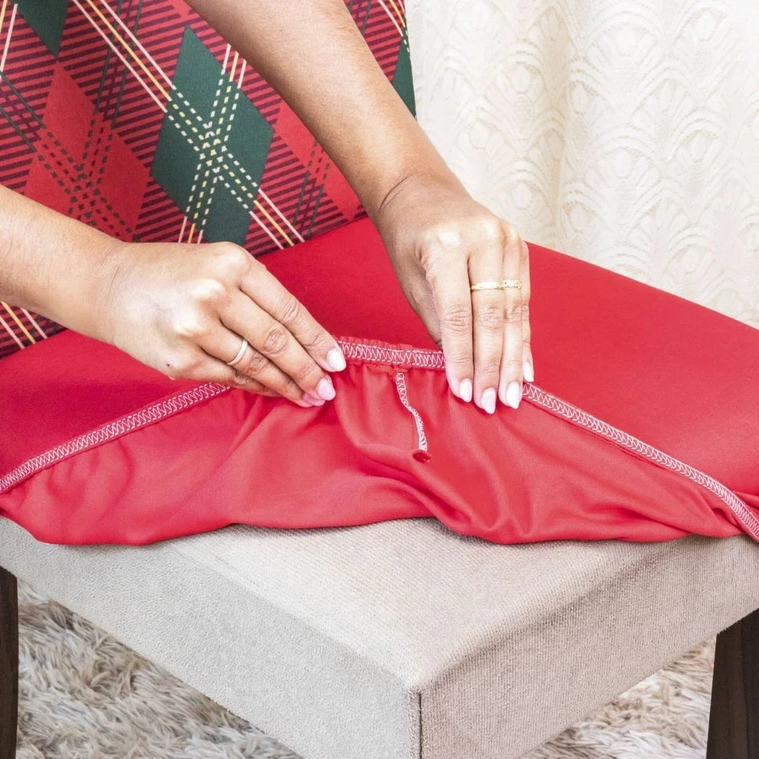 Capa de Cadeira de Natal - Charme Natalino