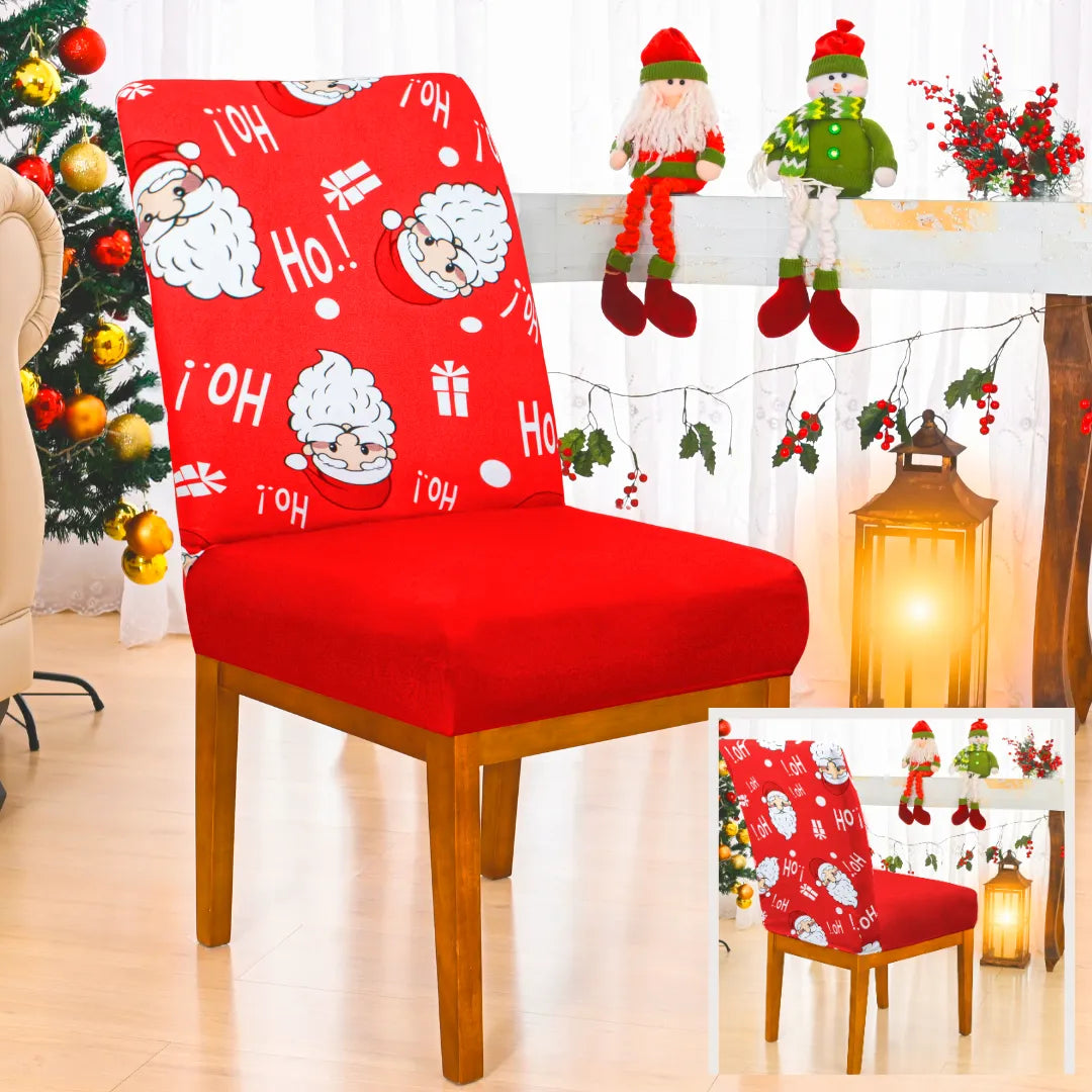 Capa de Cadeira de Natal - Ho Ho Ho