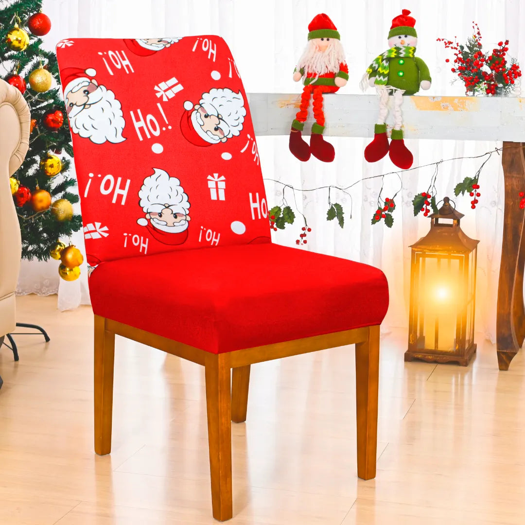 Capa de Cadeira de Natal - Ho Ho Ho