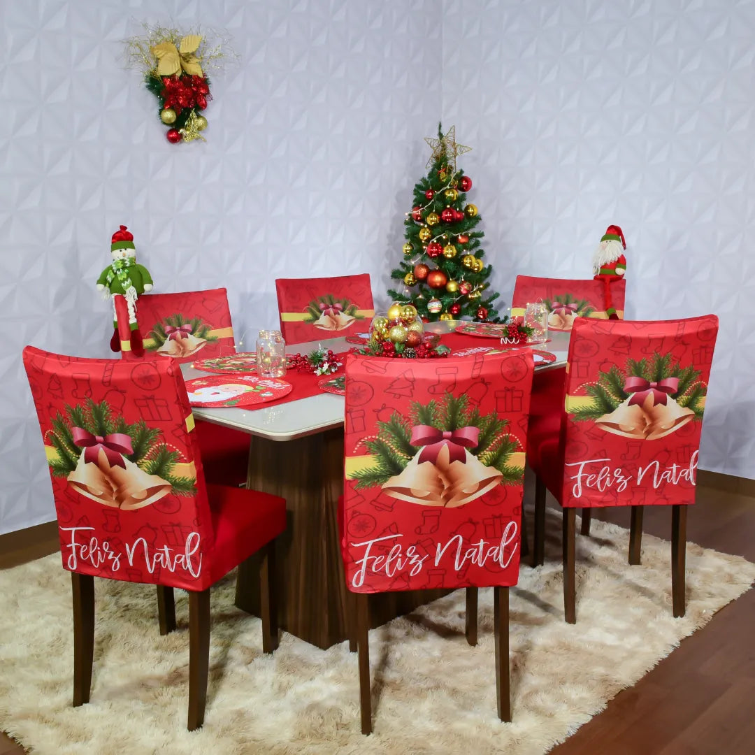 Capa de Cadeira de Natal - Sinos