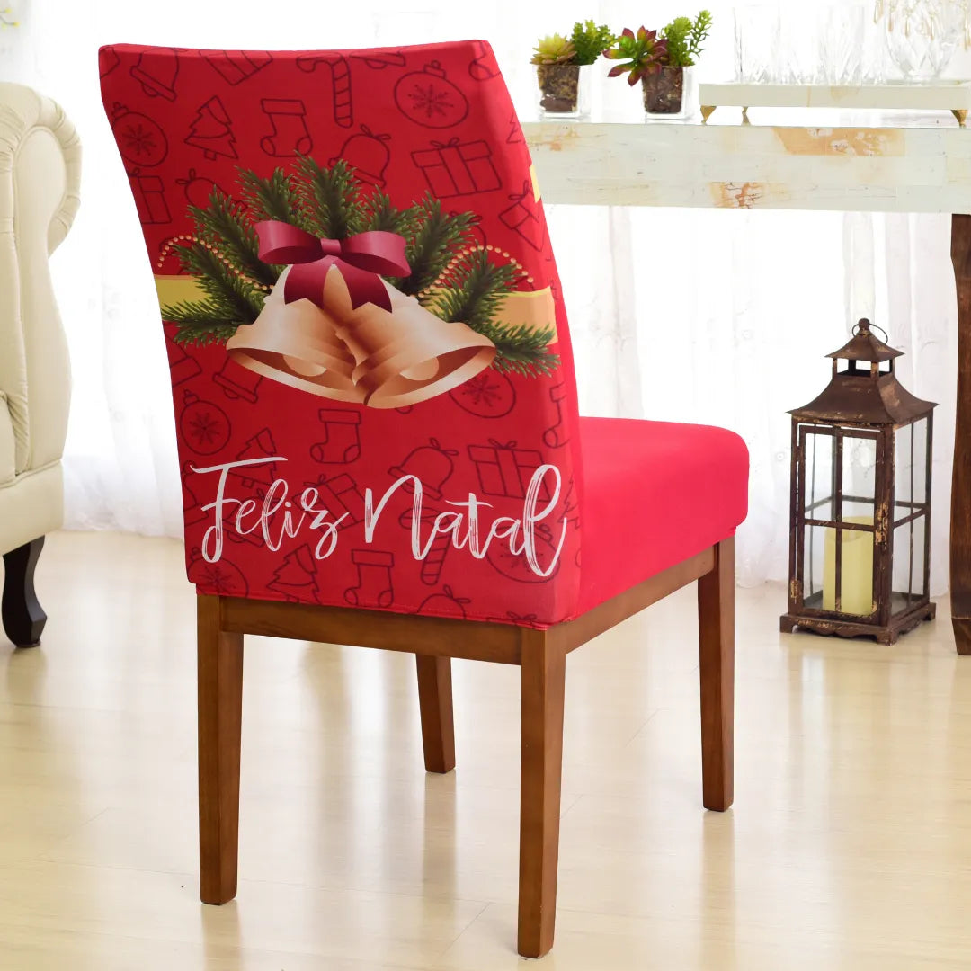 Capa de Cadeira de Natal - Sinos