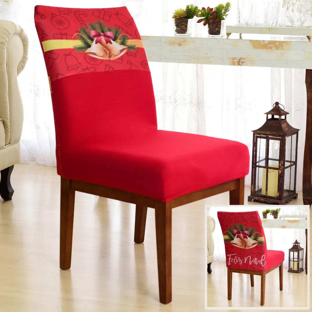 Capa de Cadeira de Natal - Sinos