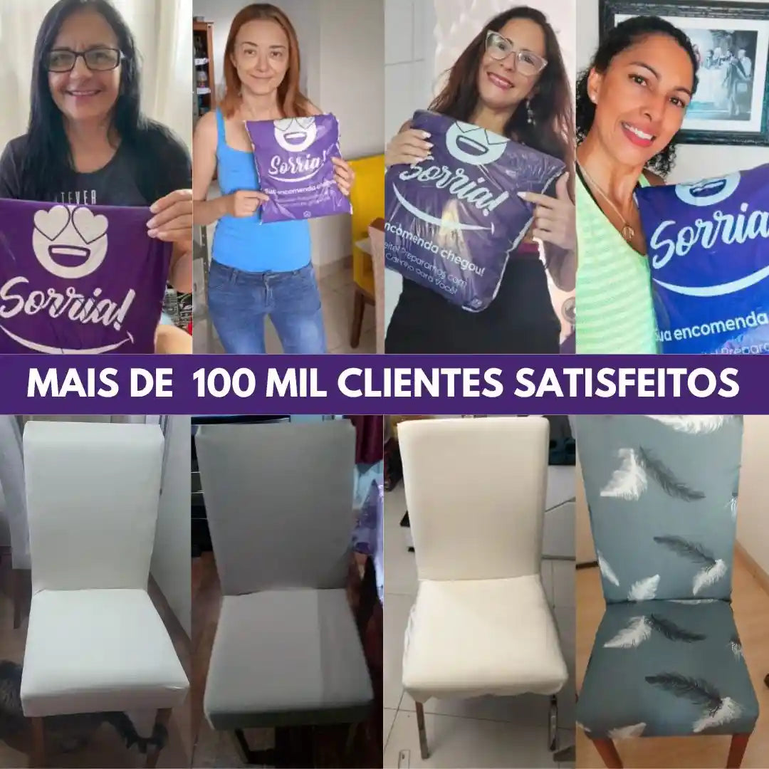 Capa Para Cadeira de Jantar - Vermelha