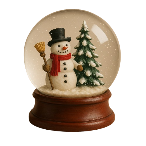 Globo de Neve Natalino Boneco de Neve