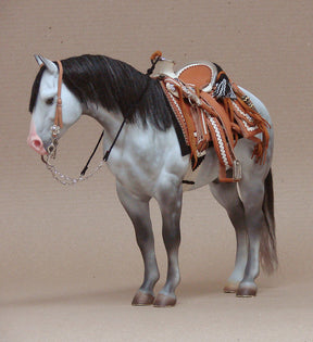 Escultura Cavalo Branco com Cinza