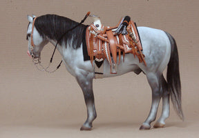 Escultura Cavalo Branco com Cinza