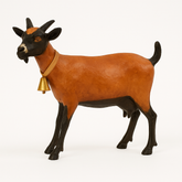Miniatura Cabra Parda Artesanal – Escultura em Resina