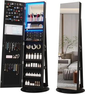 [3 em 1] Armário Giratório com Espelho e Porta Jóias Pratilar 170x70cm + ÚLTIMAS UNIDADES 🔥