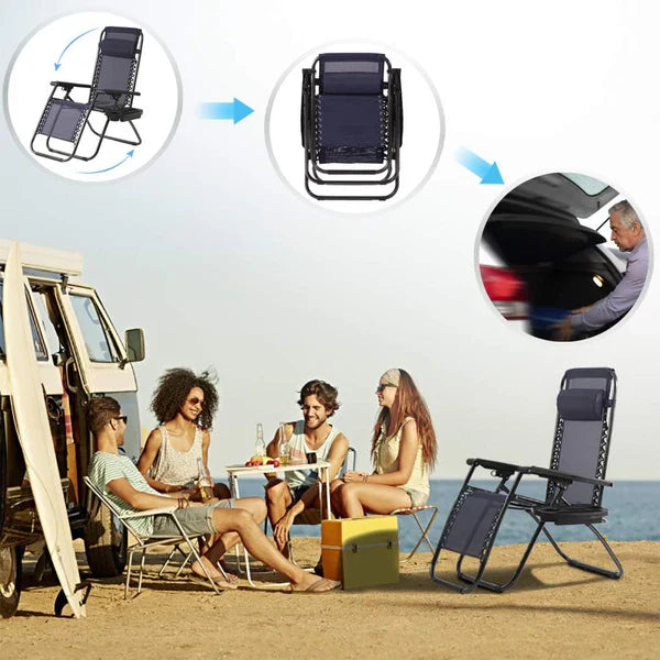 Cadeira Dobrável [SUPER REFORÇADA 150kg] + Kit Completo (Guarda-Sol e Porta-Copos)