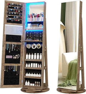 [3 em 1] Armário Giratório com Espelho e Porta Jóias Pratilar 170x70cm + ÚLTIMAS UNIDADES 🔥