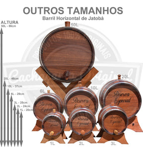 Barril De Madeira Jatobá Prime [5 LITROS](Personalizamos seu nome)