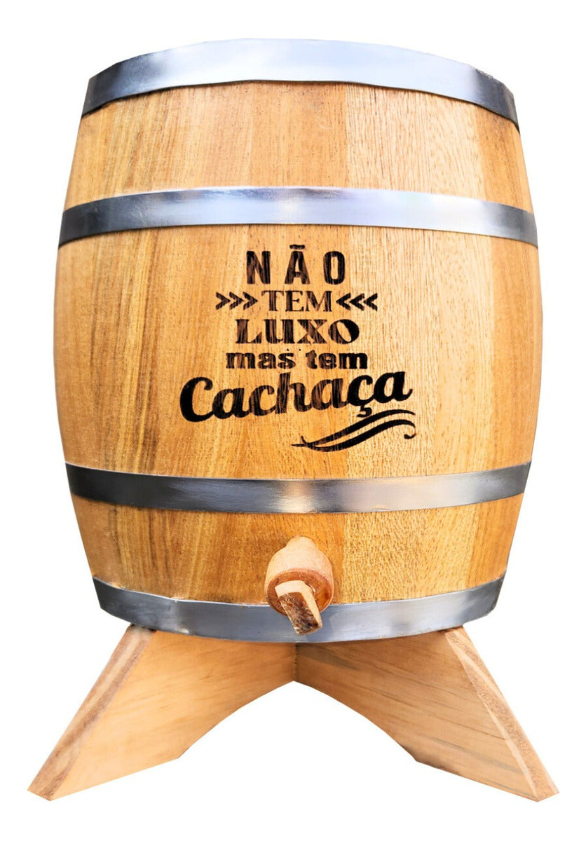 Barril Cachaça Vertical Amburana [3 Litros](Personalizamos seu nome)