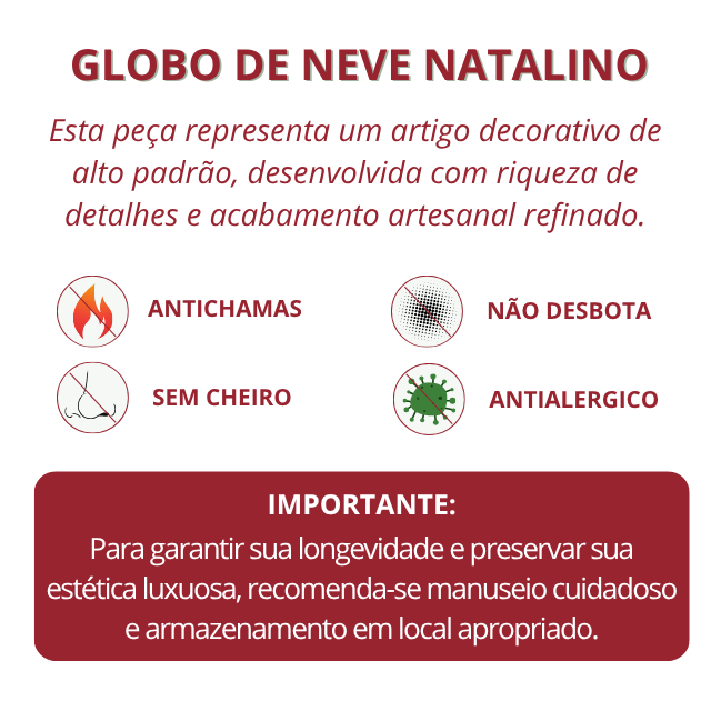 Globo de Neve Natalino Papai Noel