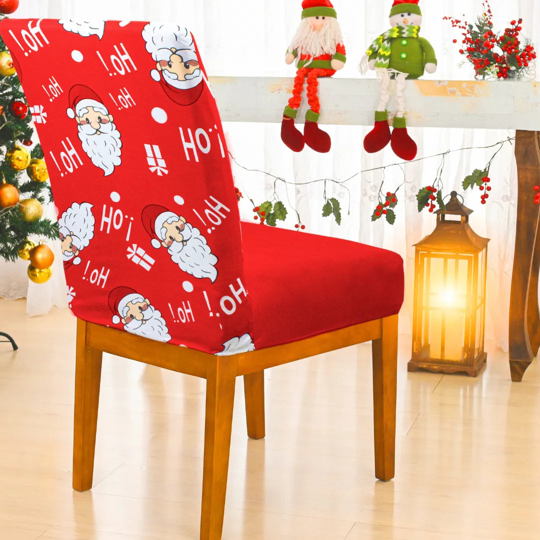 Capa de Cadeira de Natal - Ho Ho Ho