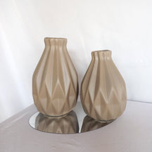 Kit com 2 Vasos Decorativos de Cerâmica Pintado a Mão