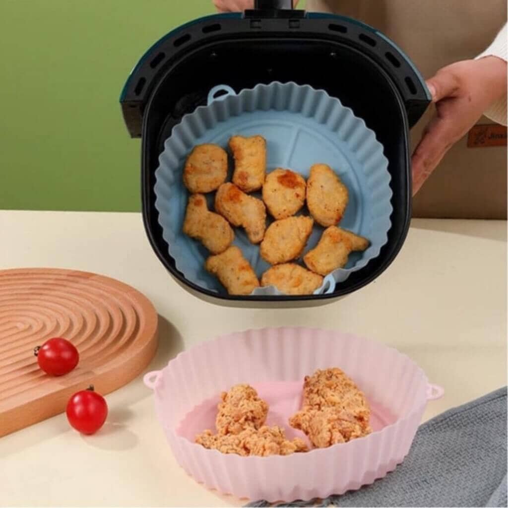 Kit com 6 Forma De Silicone Para Airfryer Antiaderente