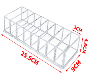 Organizador de Cosméticos em Acrílico Transparente 8 Compartimentos